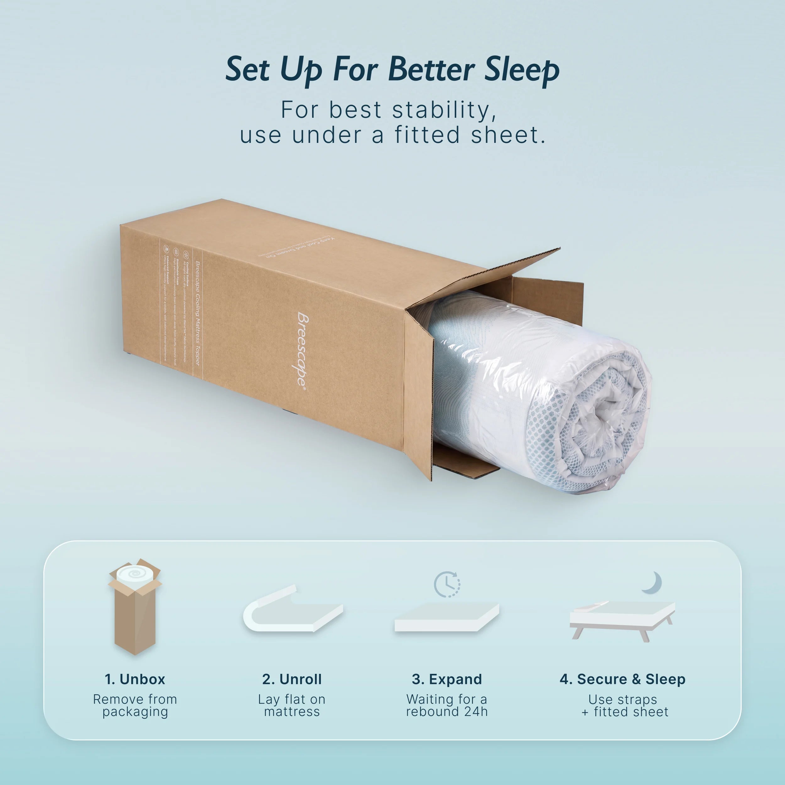 Breescape® Cooling Mattress Topper