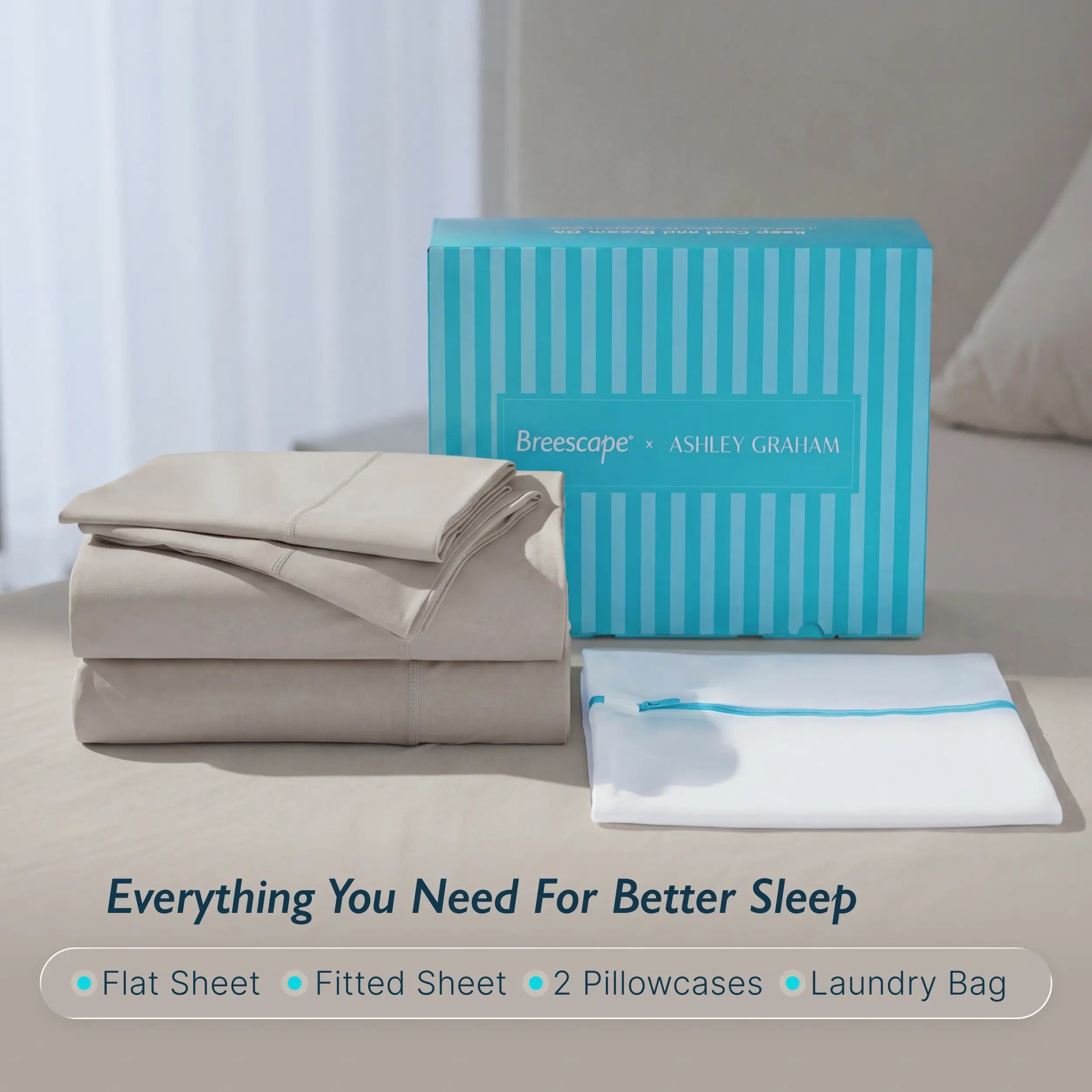 Ashley Graham x Breescape® | Cooling Sheets