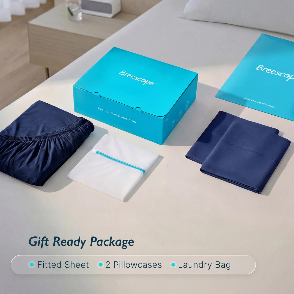 Breescape bedding and gift packaging