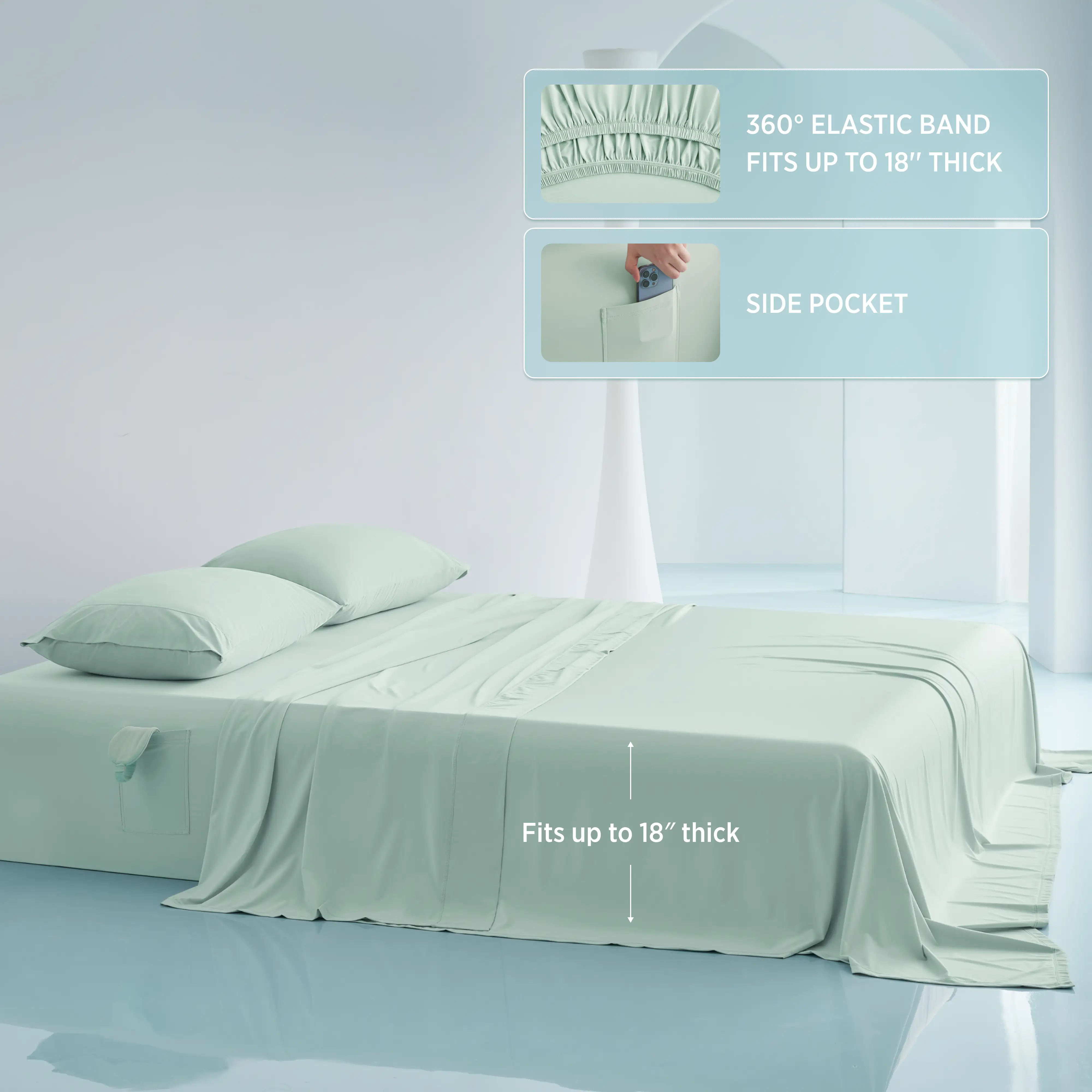 Breescape® BlendTek Sheet Set + Eye Mask Bundle