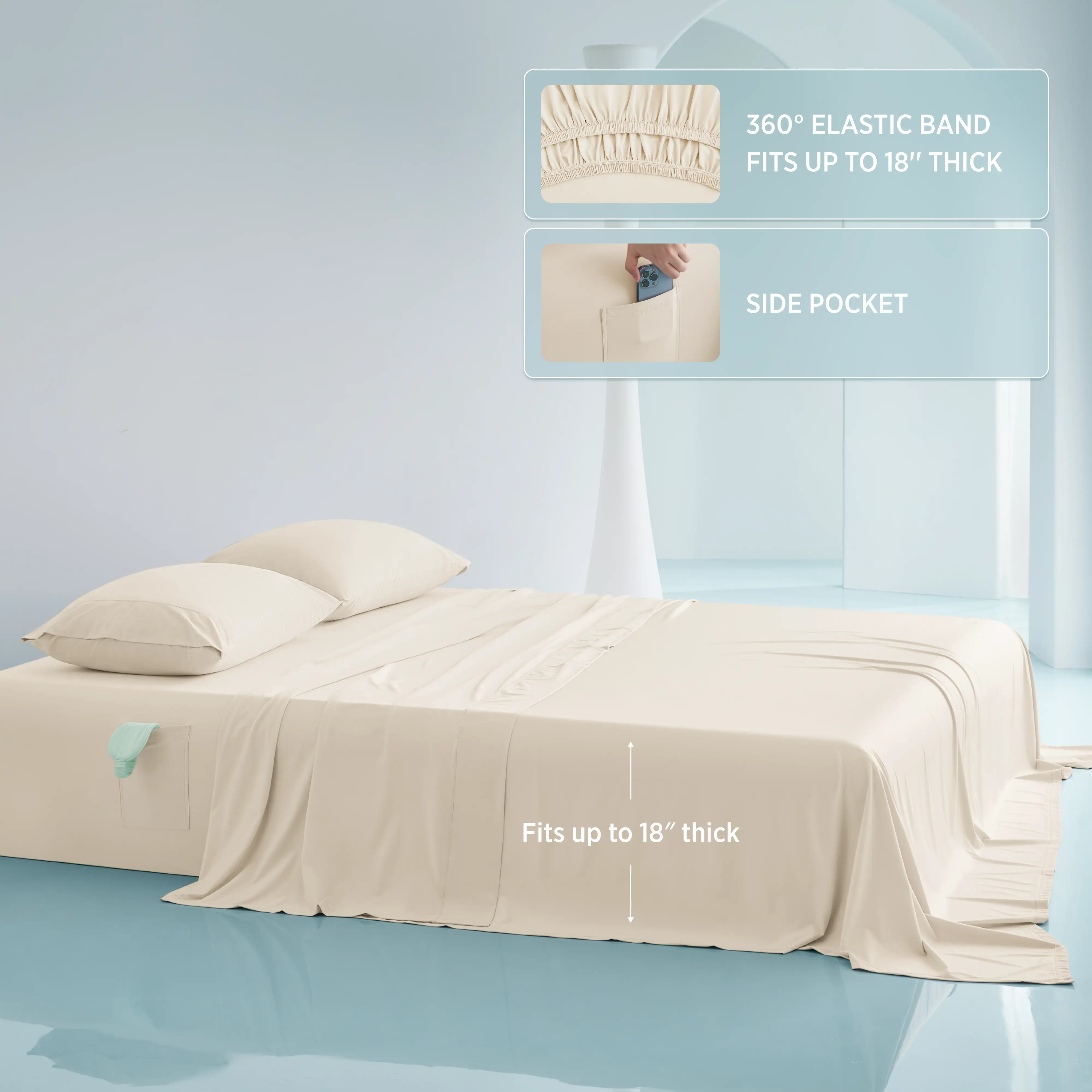 Breescape® BlendTek Sheet Set + Eye Mask Bundle
