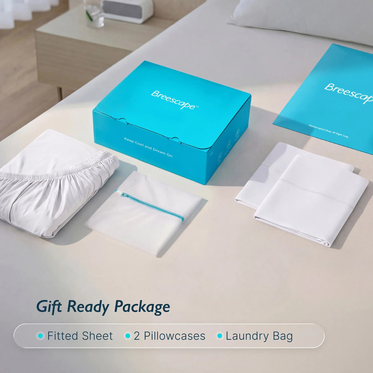 Breescape bedding and gift packaging
