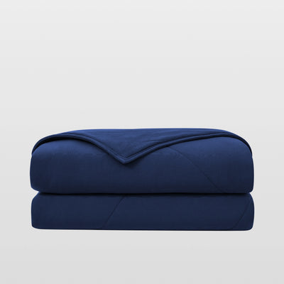 Breescape twilight blue cooling comforter blanket, quilted, BlendTek™ for hot sleepers.