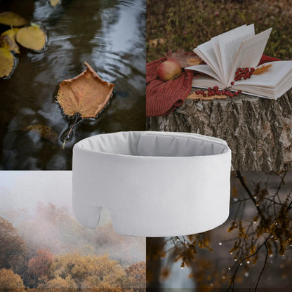 Breescape product packaging with a blue box and gray device on a white background #color_misty-grey