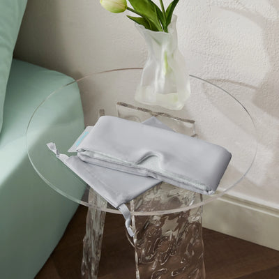 Breescape mint green cooling eye mask with dual-sided design for optimal comfort and light-blocking.