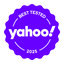 Breescape Cooling Comforter Blanket Purple 'Best Tested Yahoo!' badge with '2025' on a white background