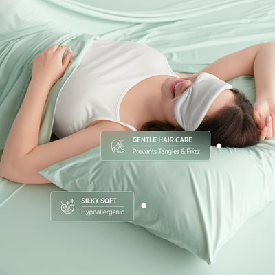 Ashley Graham Recommends Breescape Cooling Pillowcase #color_mint-green